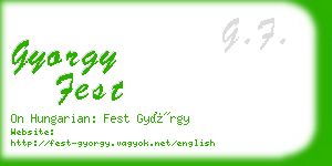 gyorgy fest business card